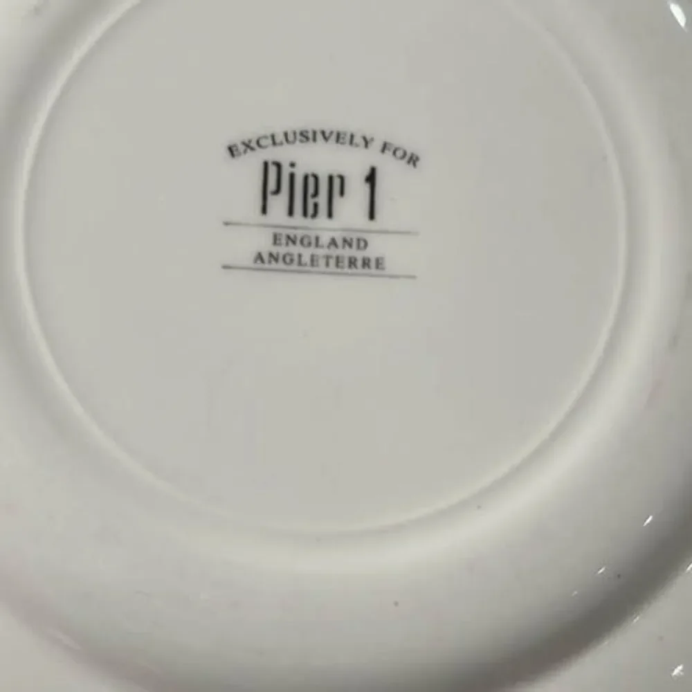 Set of 6 topiary garden summer party dish dinnerware set bowls plates